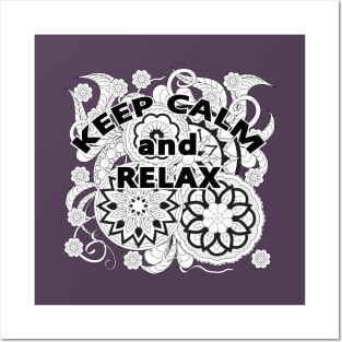 keep calm and relax with  with mandalas 4 Posters and Art